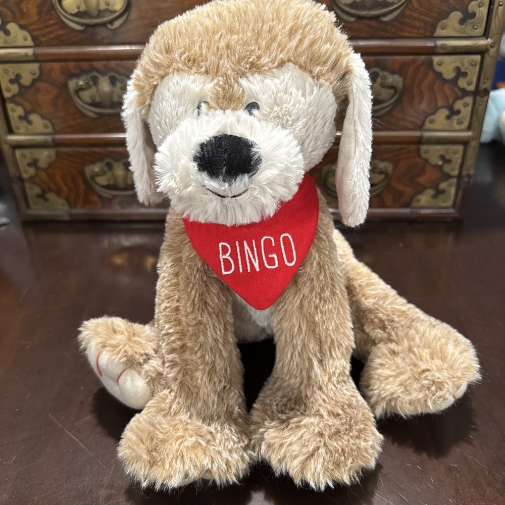 DEMDACO Barnyard Mechanical Bingo Dog Plush Toy with Sound